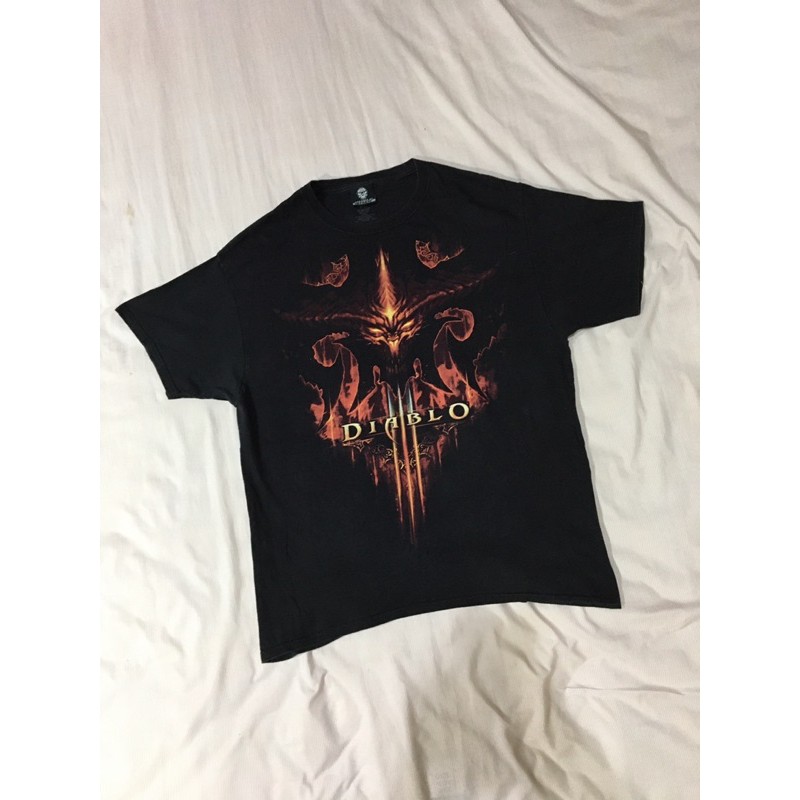 เสื้อยืดผ้าฝ้ายพิมพ์ลายขายดี-เสื้อยืดเกมส์มือสอง-diablo-3-size-l-มือ2