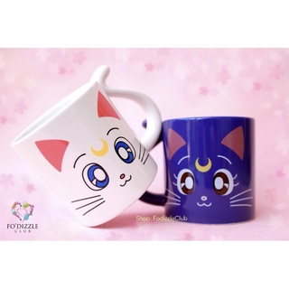 🌙 Exclusive!! Premium Bandai Sailormoon 20th Luna &amp; Artemis Mugs Set. ( Limited Edition ) :