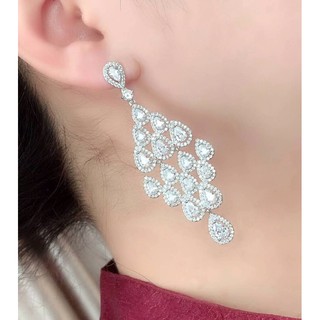 Diamond Earring งานเพชร CZ แท้ งานสวยมว้ากกกกกถึงมากที่สุดคะ รุ่นนี้แนะนำเลยค่ะ