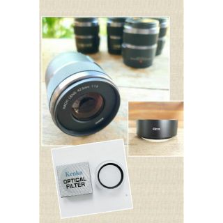 **สีดำ**พร้อมส่ง  ของใหม่แกะห่อ XIAOYI YI 42.5 F/1.8 Micro 4/3 เลนส์สำหรับ Olympus ,Panasonic ,Lens Yi MI