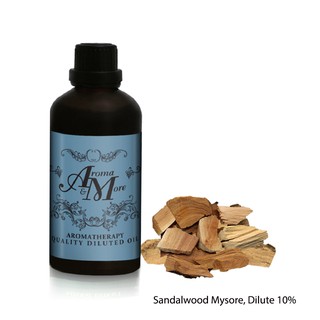 Aroma&amp;More Sandalwood Essential oil dilute 10% / น้ำมันหอมระเหยแซนเดิลวูด ชนิดเจือจาง 10% Mysore India 100ML