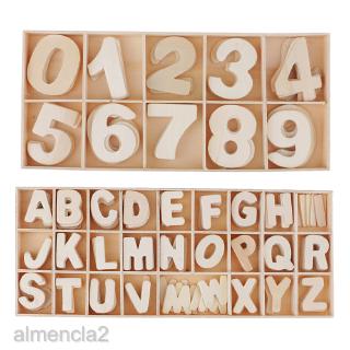 216Pc Wood Letters Alphabet Numbers for DIY Crafts, A-Z, 0-9, Embellishments