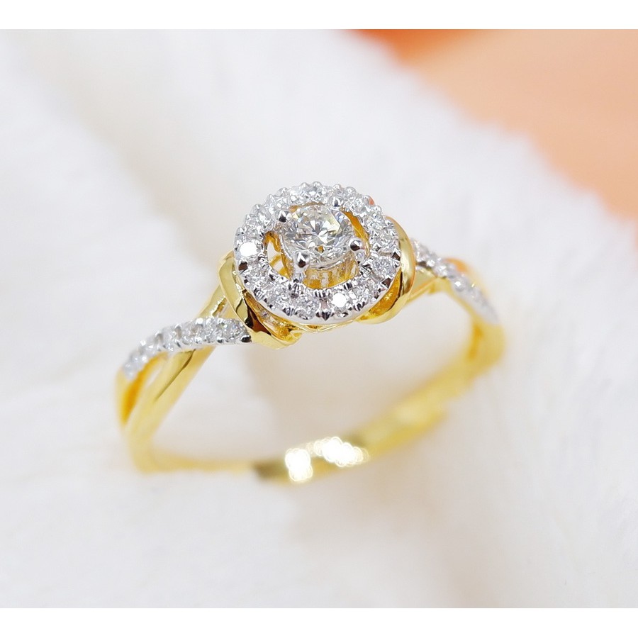 พรีออเดอร์-แหวนหมั้น-แหวนแต่งงาน-แหวนเพชรล้อม-ทอง18k