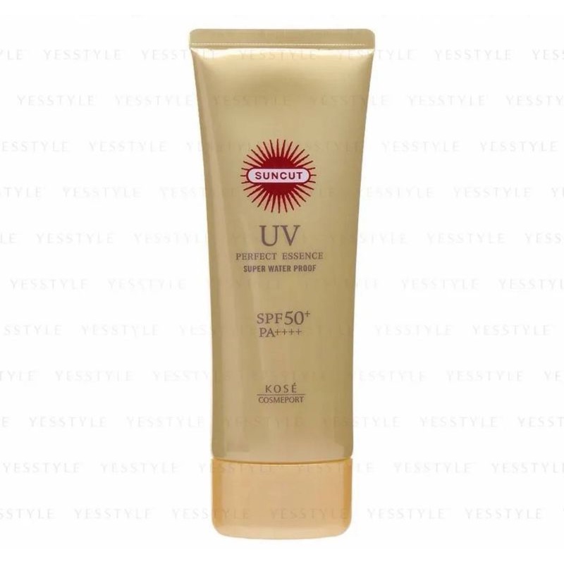 นำเข้าจากญี่ปุ่น-kose-suncut-uv-perfect-essence-super-water-proof-spf50-pa-กันแดดซุปเปอร์กันน้ำ-110g