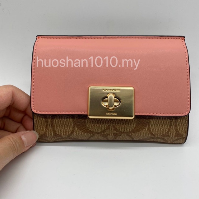 outlet-ส่วนลด-coach-f76789-กระเป๋าสตางค์ใบสั้นผู้หญิงพับ