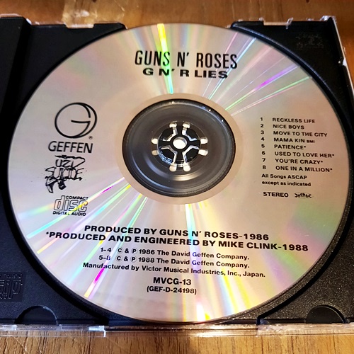 cd-เพลงสากลguns-n-roses-lies-used-cd-สภาพ-a-พิมพ์ปี-1986-u-s-a