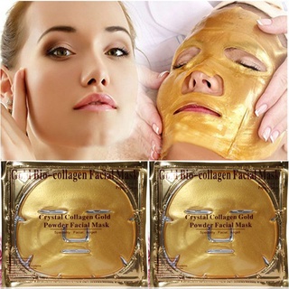 หน้ากากมาร์คหน้าทองคำ (1 แผ่น) Gold Bio-Collagen facial mask /Crystal Collagen Cold Powder Facial Mask