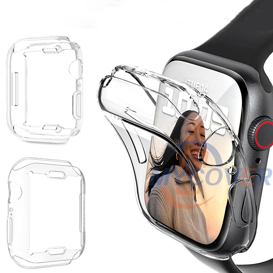 ภาพหน้าปกสินค้าเคสนิ่ม แบบใส สําหรับ Smart Watch Series 7 6 SE 5 4 3 2 1 ขนาด 45 มม. 41 มม. 44 มม. 40 มม. 42 มม. 38 มม. จากร้าน mycover.th บน Shopee