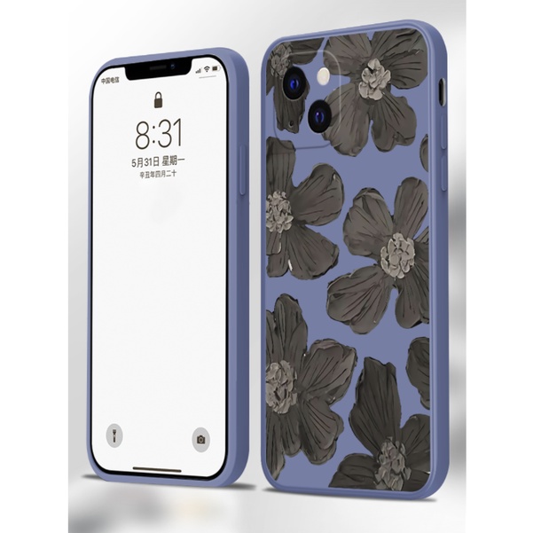 dmy-เคสซิลิโคนนิ่ม-กันกระแทก-ลายดอกไม้-สําหรับ-iphone-12-pro-max-11-13-mini-xs-max-xr-x-6-6s-7-8-plus