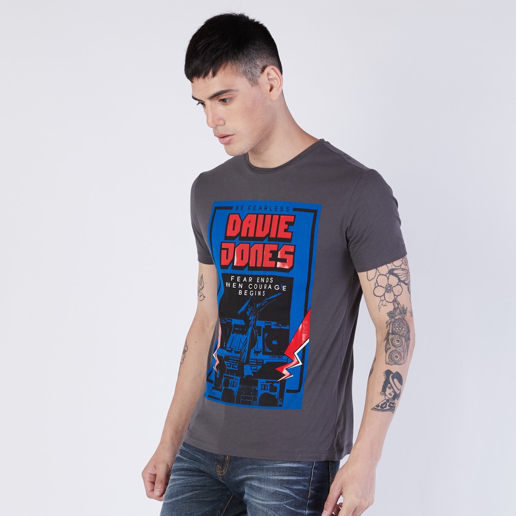 hot-sale-davie-jones-เสื้อยืดพิมพ์ลาย-สีเทา-graphic-print-t-shirt-in-grey-tb0111gy