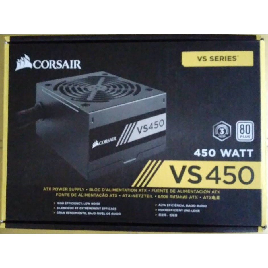 POWER SUPPLY (อุปกรณ์จ่ายไฟ) CORSAIR 450W VS450 (80+ WHITE) | Shopee ...
