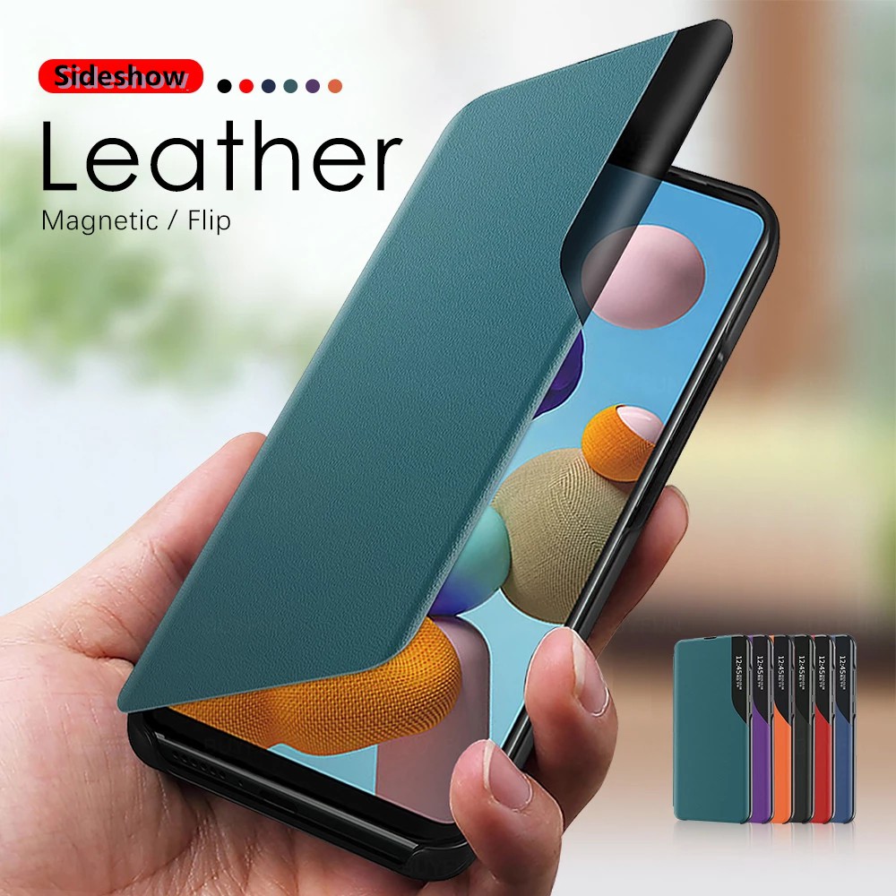 เคส Galaxy S10+S9+S8+S7 Edge⭐หน้าต่างครึ่งบาน แสดง แม่เหล็ก ซองหนัง⭐ ...