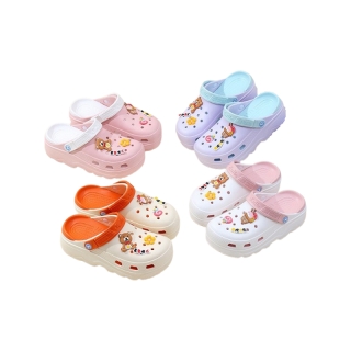 โปรโมชั่น : พร้อมส่งจากไทย รองเท้าหัวโต แถมสติ๊กเกอร์ 🩰 SHO-H-13A สีพาสเทล รองเท้าส้นหนา พื้นนิ่ม สูง 5 ซม. ajaygna1991