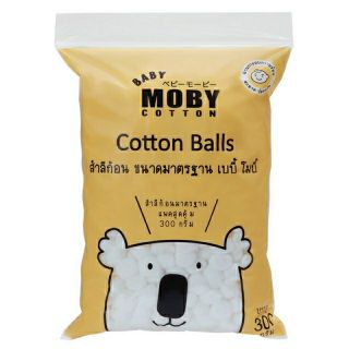 ภาพขนาดย่อของภาพหน้าปกสินค้าBaby Moby Cotton Balls สำลีก้อน ขนาดมาตรฐาน 300 กรัม จากร้าน littlebebe บน Shopee
