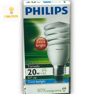 [Sale] Philips Tornado หลอดประหยัดไฟ ฟิลิปส์ ทอร์นาโด-20Wขั้ว E27