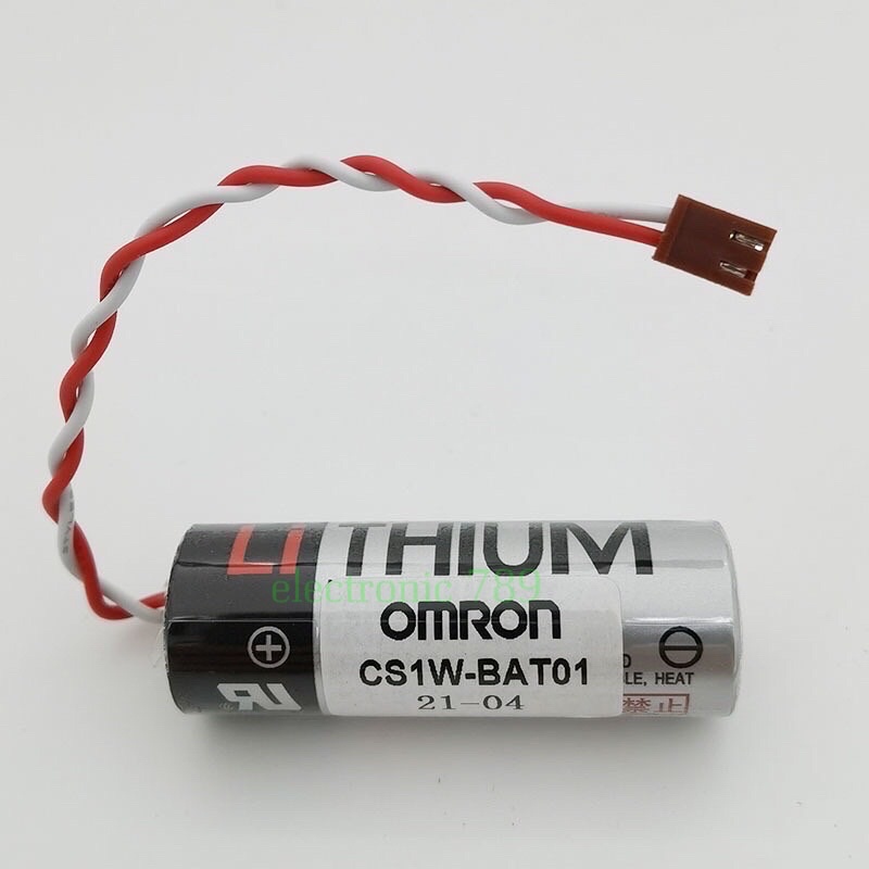  Foto zu แบตเตอรี่ CS1W-BAT01 OMRON ขั้วสีน้ำตาลเล็ก3.6V 2600mAh Lithium PLC 