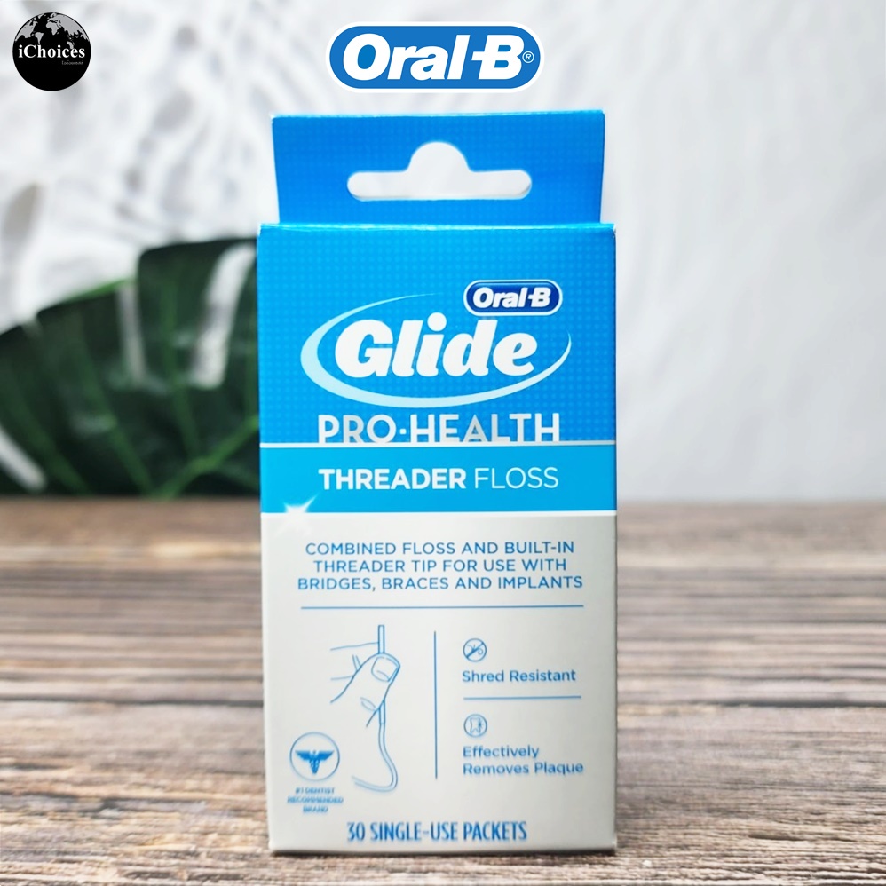 [OralB] ProHealth Threader Floss 30 SingleUse Packets ไหมขัดฟัน ออรั