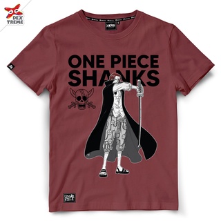 Dextreme เสื้อวันพีซ T-shirt DOP-1576 One Piece ลาย แชง Shanks มี สีแดงและสีดำ