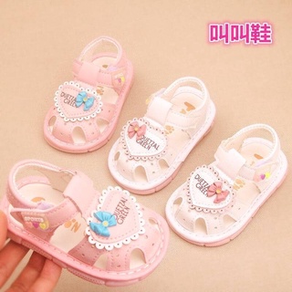 รองเท้าเด็กผู้หญิงวัยหัดเดิน  ด้านล่างนุ่ม เวลาเดินมีเสียง baby girl shoes