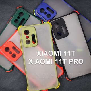 ภาพหน้าปกสินค้า(2แบบ18สี)เคส XIAOMI 11T Pro 4 Corner เคสขอบสีหลังด้านเสริมมุมกันกระแทก ที่เกี่ยวข้อง