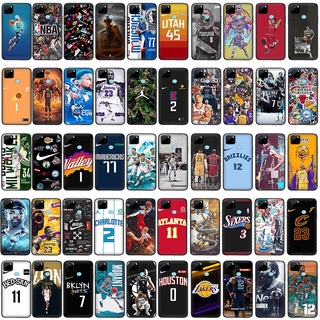 เคสโทรศัพท์มือถือ ซิลิโคน ลาย NBA players สีดํา สําหรับ Realme C12