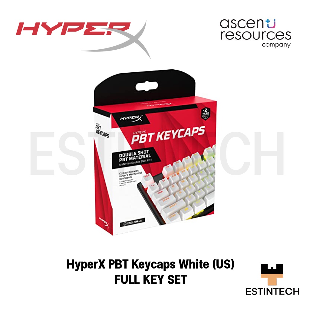 key-cap-คีย์แคป-hyper-x-pbt-keycaps-white-us-full-key-set-ของใหม่