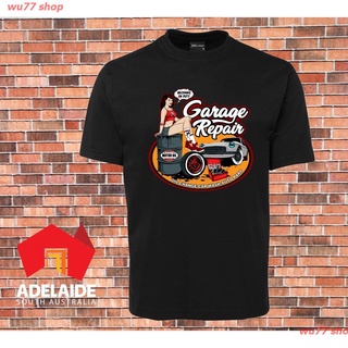 wu77 shop New Men Tee Shirt T-shirt Retro Sexy Garage Repairs Mechanic On Duty Casual T-shirt Black sale