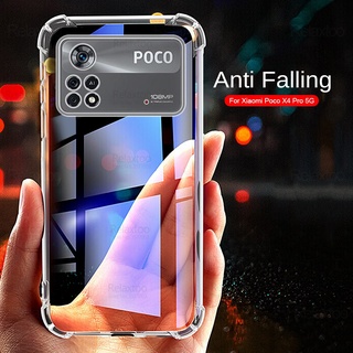 For Xiaomi Poco X4 Pro 5G Case Transparent Protect Phone Cover Mi PocoPhone Pocco PocoX4 X4Pro X 4 4X Pro NFC Shockproof Fundas