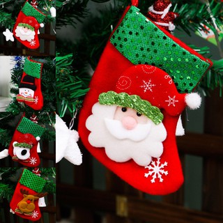 ภาพขนาดย่อของภาพหน้าปกสินค้าถุงเท้าแขวนตกแต่งต้นคริสต์มาส ของขวัญคริสต์มาส จากร้าน elenxs.th บน Shopee ภาพที่ 2