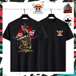 เสื้อยืดผ้าฝ้ายพิมพ์ลาย🔥100% PREMIUM COTTON🔥 ONE PIECE LUFFY SAMURAI Cotton Tshirt T Shirt Tee Men Women Unisex Baju L