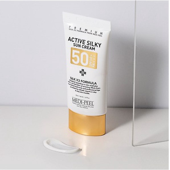 Medi-Peel Active Silky Sun Cream SPF50+ PA+++ 50ml | Shopee Thailand