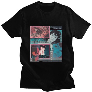 เสื้อยืด ผ้าฝ้าย ทรงหลวม พิมพ์ลายการ์ตูนอนิเมะมังงะ สีฟ้า แฟชั่นฤดูร้อน สไตล์ญี่ปุ่น สําหรับผู้หญิง