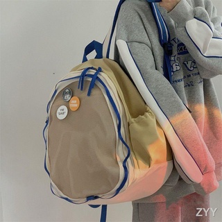 Original กระเป๋านักเรียน ulzzang ความจุขนาดใหญ่น้ำหนักเบากระเป๋าเป้สะพายหลัง retro girl กระเป๋าเป้สะพายหลัง