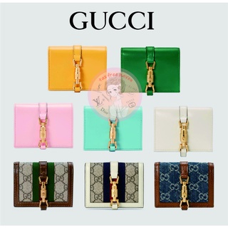 Shopee ราคาต่ำสุด 🔥ของแท้ 100% 🎁 Brand New Gucci Jackie 1961 Series Card Holder-Wallet