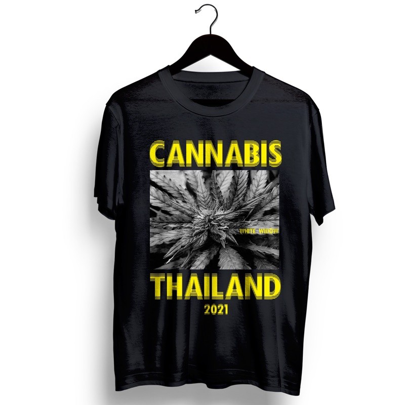 cannabis-bougie-bkkของแท้เสื้อยืดลายคุณภาพดีcotton100