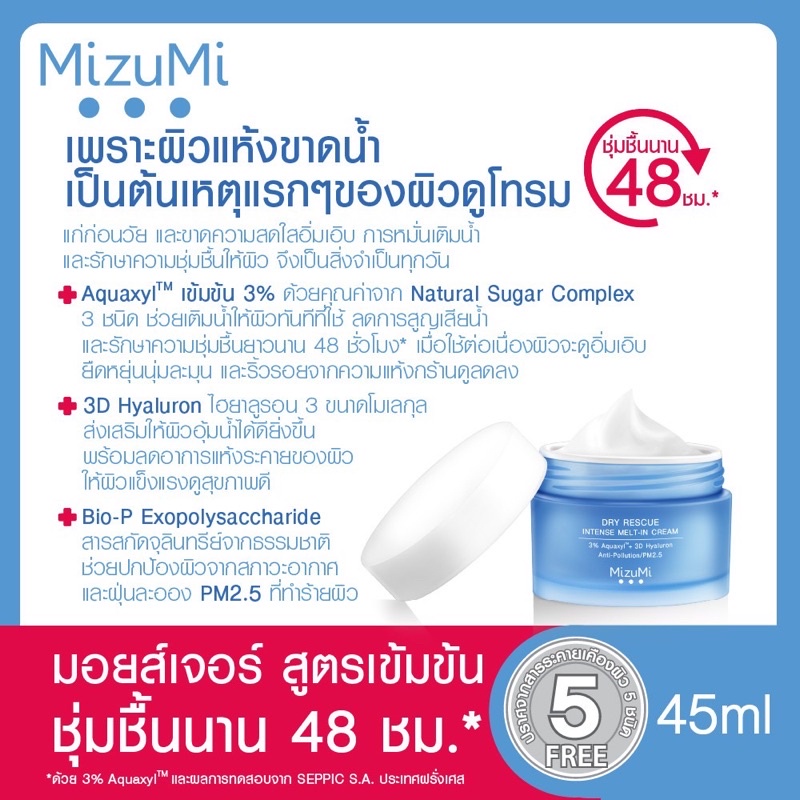 ผิวขาดน้ำ-เติมน้ำให้กับผิว-mizumi-มิซึมิ-dry-rescue-intense-melt-in-cream-45-ml