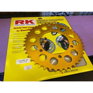 16. สเตอร์หลัง งาน RK  R1 / R3 / R6 / NINJA250-300-400  เบอร์520   43-49ฟัน งานRK สเตอร์อลูอันลอย /  สเตอร์ED