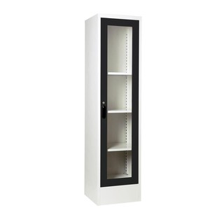 File cabinet HIGH CABINET STEEL MIRROR DOOR LT-004 BL Office furniture Home &amp; Furniture ตู้เอกสาร ตู้เหล็กสูงบานเปิดกระจ