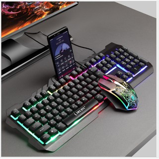 ภาพหน้าปกสินค้า(ถูกสุดๆ) คีย์บอร์ด&เม้าส์ (B0006) สำหรับเล่นเกม Gaming gear RGB Lighting แสงไฟสวยงาม น้ำหนักเบา คุณภาพดี รุ่น T21 ที่เกี่ยวข้อง