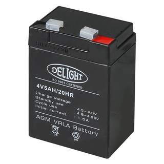 แบตเตอรี่แห้ง แบตเตอรี่แห้ง DELIGHT 4V 5AH ไฟฉาย ไฟฉุกเฉิน งานระบบไฟฟ้า BATTERY DELIGHT 4V 5AH