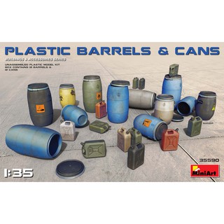 โมเดลประกอบ MiniArt 1/35 MI35590 Plastic Barrels &amp; Cans