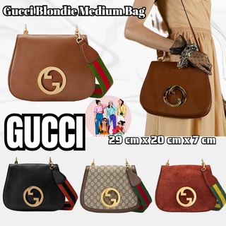 กุชชี่  GUCCI  Gucci Blondie Series กระเป๋าถือขนาดกลาง/กระเป๋าผู้หญิง//ใหม่ล่าสุด/ยุโรป