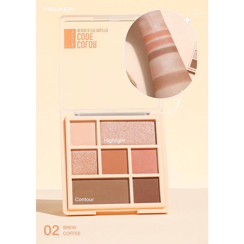 (1ชิ้น) MC3111 Meilinda Color Code Blush & Eye Palette คัลเลอร์โค๊ดบรัช