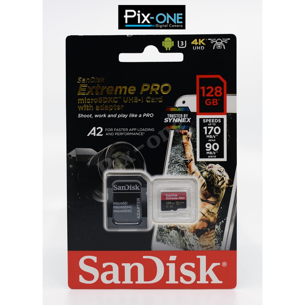 ภาพหน้าปกสินค้าSanDisk Extreme Pro microSD 128GB (170Mb/s)