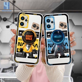 ลายนักบินอวกาศ เคส For OPPO A76 A96 A16 A15 A54 A5S A3S A95 A55 A7 A5 A9 A31 A53 A33 2020 A12 A1K A16E A16K A54S Reno 4 5F 4F 4 5 06 Lite A74 A15S A52 A11K A92 A35 A11 A93 A32 A72 A94 A53S F19 F17 PRO A16S A12S A36 เคสใสแบบใส NASA เคสโทรศัพท์มือถือ