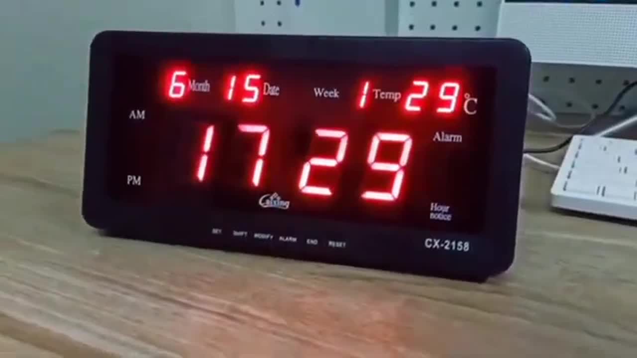 นาฬิกาดิจิตอล-led-digital-clock-รุ่น2158-นาฬิกาเสียบในรถ-มีสายสำหรับเสียบบนรถยนต์