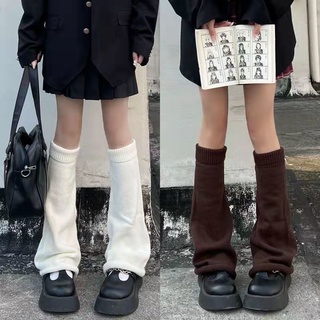 Ber ถุงเท้ายาวครึ่งเข่า ผ้าถัก สไตล์ญี่ปุ่น สีดํา สีขาว สําหรับผู้หญิง นักเรียน Y2K
