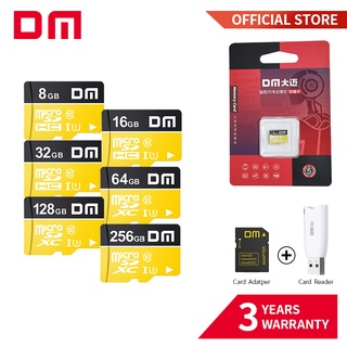 Dm Ultra การ์ดหน่วยความจํา micro Sddhc 8GB 16GB 32GB 64GB 128GB 256GB สีเหลือง