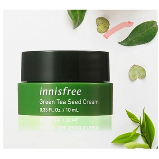ขนาดพกพา) innisfree Green Tea Seed Cream 10ml เผยผิวหน้ากระจ่างใส เนียนนุ่ม ชุ่มชื้น ด้วยครีมบำรุงผิว จากอินนิสฟรี