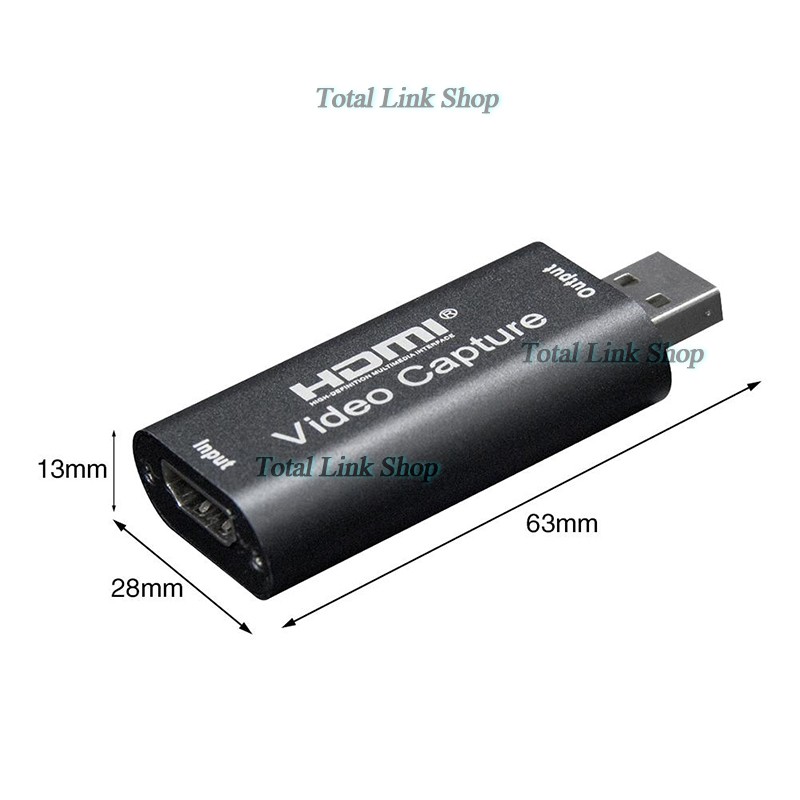ภาพสินค้าเล็กพกพาง่าย HDMI Capture Card USB2.0 บันทึกวิดีโอและเสียงจากอุปกรณ์ต่างๆได้ 1080p/30FPS HD Capture -กล่องเล็ก จากร้าน totallink บน Shopee ภาพที่ 7